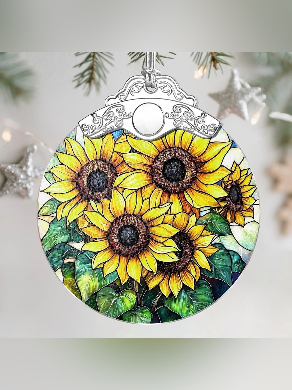✴️New✴️Sunflower Stained-Glass Style Suncatcher (2/$15)